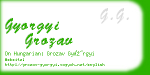 gyorgyi grozav business card